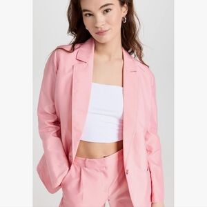 Amanda Uprichard | Grady Pink Blazer Revolve Nylon Small Oversized
